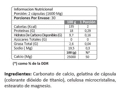 Calcio - 60 cápsulas / frasco