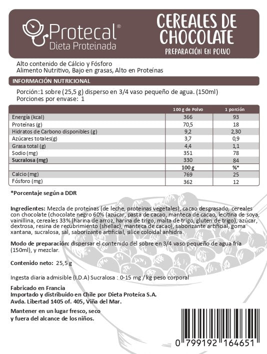 Cereales de Chocolate - 7 Sobres