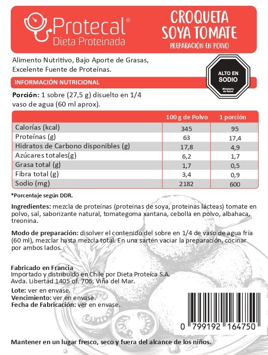 Croqueta Soya - Tomate - 7 Sobres