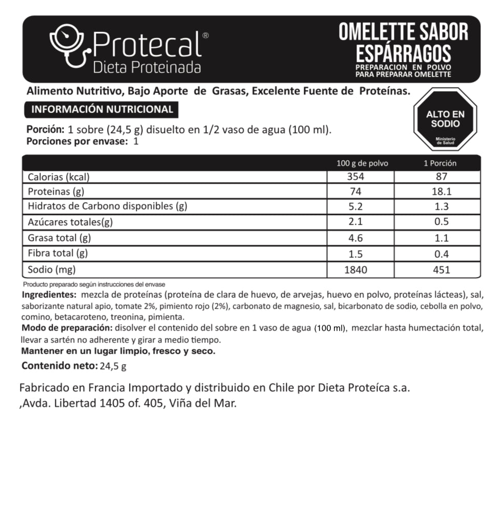 Omelette Sabor Espárrago - 7 Sobres