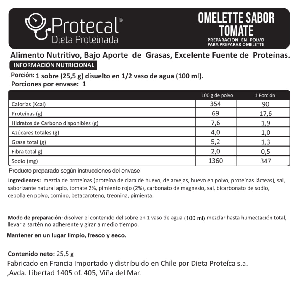 Omelette Sabor Tomate - 7 Sobres