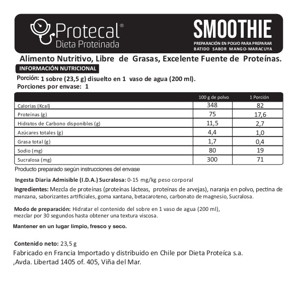 Smoothie Mango-Maracuyá - 7 Sobres