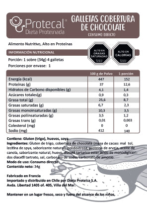 Galleta Cobertura Chocolate - 7 Unidades