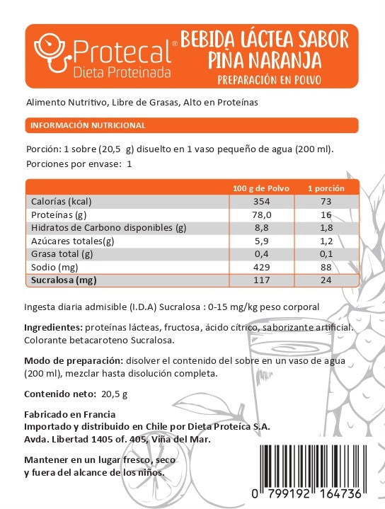 Jugo Piña-Naranja - 7 Sobres