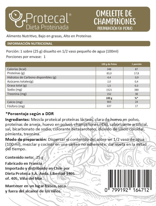 Omelette de Champiñones - 7 Sobres
