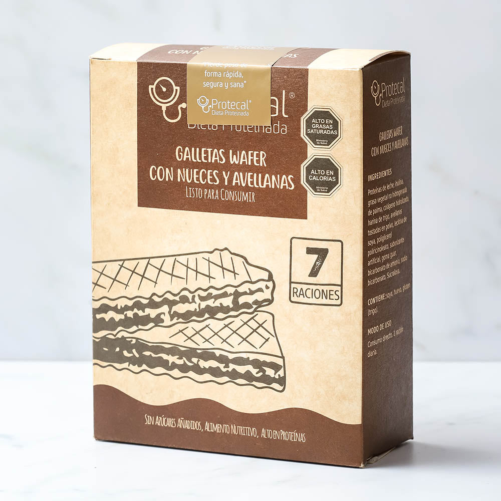 Galletas Wafer con Nueces y Avellanas - 7 Unidades