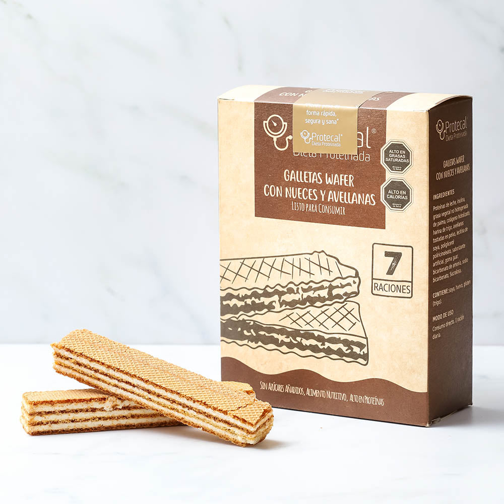 Galletas Wafer con Nueces y Avellanas - 7 Unidades