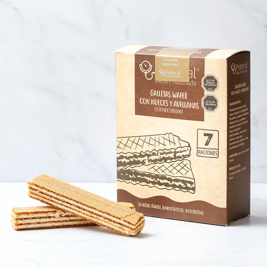 Galletas Wafer con Nueces y Avellanas - 7 Unidades