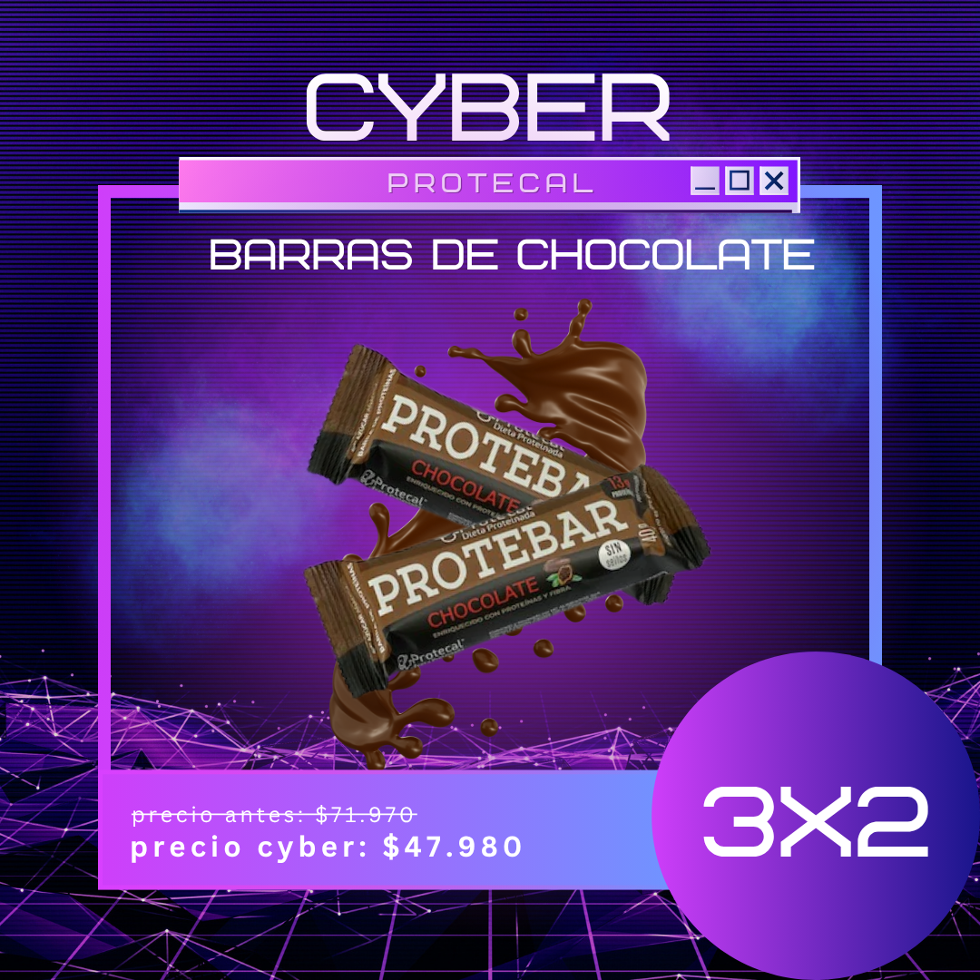 Pack 3x2 Barras Chocolate Protebar®