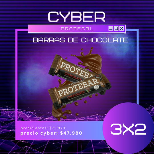 Pack 3x2 Barras Chocolate Protebar®