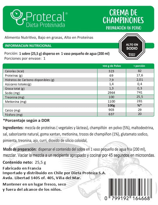 Crema de Champiñones  - 7 Sobres