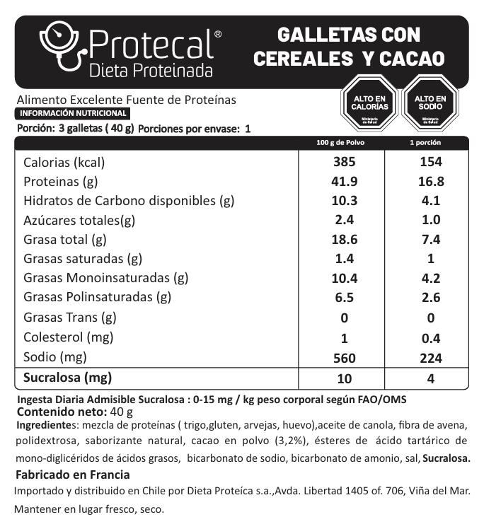 Galletas sabor Cacao - 7 Unidades