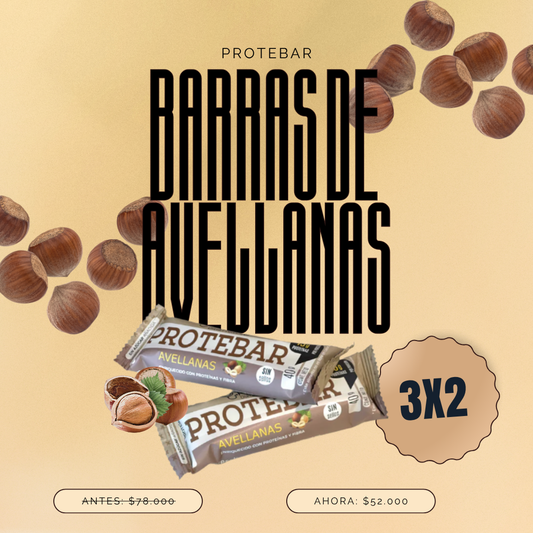 Pack Protebar 3x2 Barras Avellanas