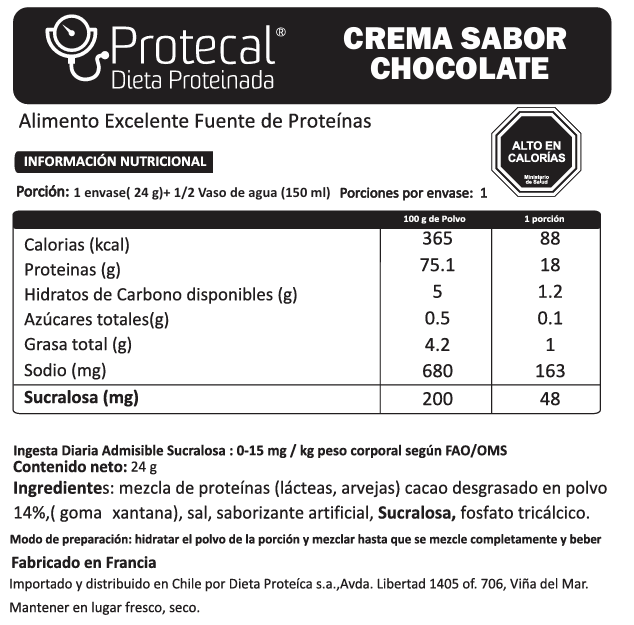 Postre Crema de Chocolate - 7 Sobres