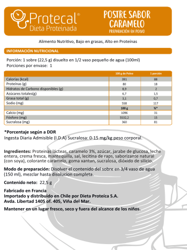 Postre Sabor Caramelo - 7 Sobres